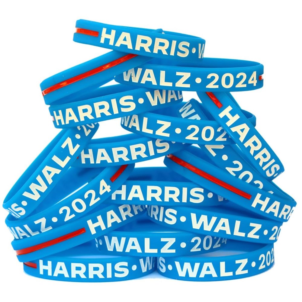 15 of Harris Walz 2024 Wristbands - Presidential Campaign Bracelets