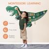 Dinosaur Activity Wall Busy Board - Wooden Sensory Wall Panel for Kids & Toddler Wall Activity - Interactive Montessori Wall Activity Board for Boys & Girls - Perfect for Playroom Daycare Waiting Room view 2