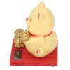 Lucky Cat, Solar Powered Cute Waving Cat, Lucky Cat Waving Arm Set,Vivid and Lovely Chinese Cat,Solar Fortune Cat Statue Decorations for Front Desk Car Business Openings (Yellow) view 1