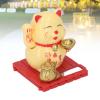 Lucky Cat, Solar Powered Cute Waving Cat, Lucky Cat Waving Arm Set,Vivid and Lovely Chinese Cat,Solar Fortune Cat Statue Decorations for Front Desk Car Business Openings (Yellow) view 2