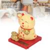 Lucky Cat, Solar Powered Cute Waving Cat, Lucky Cat Waving Arm Set,Vivid and Lovely Chinese Cat,Solar Fortune Cat Statue Decorations for Front Desk Car Business Openings (Yellow) view 4