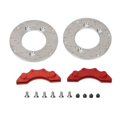 Nurnesy RC Wheel Brake Disc, RC Aluminum Disc Brake Caliper Set, 1.4 Inch, Highly Simulated RC Brake Disc for 1/10 RC Cars