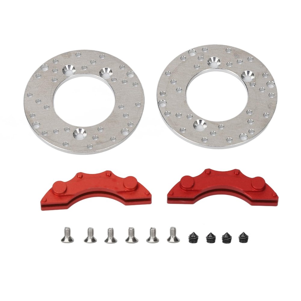 Nurnesy RC Wheel Brake Disc, RC Aluminum Disc Brake Caliper Set, 1.4 Inch, Highly Simulated RC Brake Disc for 1/10 RC Cars