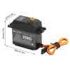 Nurnesy RC Digital Servo 25 kg DC 4.8-8.4 V Ball Bearing Digital Steering Servo for 1/10 1/12 RC Car RC Robot view 4