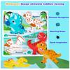 Wooden Educational Jumbo Base Jigsaw Puzzle 1-3 Montessori Dinosaur Toys for 2 3 Years Old Boy Girls Kids,Toddler Toys Ages 2-4,Preschool Wood Dino Learning Gifts for Boys view 2