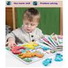 Wooden Educational Jumbo Base Jigsaw Puzzle 1-3 Montessori Dinosaur Toys for 2 3 Years Old Boy Girls Kids,Toddler Toys Ages 2-4,Preschool Wood Dino Learning Gifts for Boys view 4