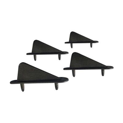 StiNGZjdM 10 pcs Triangular Nylon Fixed Tip Protector Wing Retainer Skids Protecting Corner for RC Aircraft Model Accessories(10 pcs Small Black)