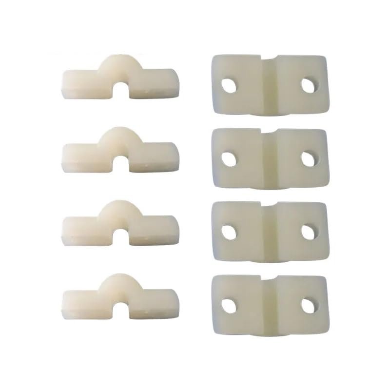 StiNGZjdM 20pcs/Lot Landing Gear Plates Undercarriage Nylon Arched Groove Plates for Steel Wire Carbon Rod RC Airplane(20 pcs type03)