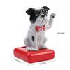 Acouto R Powered Swing Waving Dog Adorable Home Decor Car Accessories Table Ornament Automatic Swinging Decoration (Black White Dog) view 3