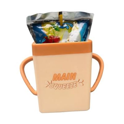 Mommy's Helper Juice Pal Insulated Juice Box Holder, Keeps Drinks Cold, Spill-Proof, Rubberized Handles, Dishwasher Safe, Adorable Main Squeeze Graphic, Ideal for Kids (Coastal Coral)