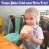 Mommy's Helper Juice Pal Insulated Juice Box Holder, Keeps Drinks Cold, Spill-Proof, Rubberized Handles, Dishwasher Safe, Adorable Main Squeeze Graphic, Ideal for Kids (Coastal Coral) view 4