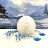 3D Printed Dragons With Egg, Articulated Baby Dragon, White and Blue Cherry Blossom, Fidget ADHD Autism Toy MCD-017-004-WB-WE view 2