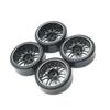 1/28 RC Car Spare Parts Metal Upgrade 27mm Two Width Two Narrow Drift Wheel Tyre(Black) view 1