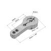 MECCANIXITY 10 Pcs Aluminum Servo Horn 25T Steering Arm 35mm Length Bright Gray Suitable for DIY RC Car/Boat/Airplanes Boat Model Accessories with 2 Pcs Screws view 2