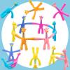 12 PCS Magnet Men Fidget Toys for Kids - Humanoid Magnetic People Toy Games, Cute Giraffe Fridge Office Magnets Educational Sensory Toys Fun Quiet Travel Toys Games for Classroom Boys(Solid Style) view 2