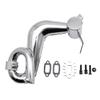 FLMLF SS Silencing Exhaust Pipe/Tuned Pipe Set of 23CC~36CC Engine for 1/5 HPI ROFUN BAHA ROVAN KM BAJA 5B 5T 5SC Rc Car Parts (Silver) view 2