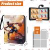 Custom Sports Cards Binder Basketball Card,Double Sided Pockets with Zipper, TCG Collection Storage Album Holder Carry Case for Hockey Card, Trading Card Game Card(Burning Basketball, M(400pockets)) view 3