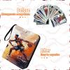 Custom Sports Cards Binder Basketball Card,Double Sided Pockets with Zipper, TCG Collection Storage Album Holder Carry Case for Hockey Card, Trading Card Game Card(Burning Basketball, M(400pockets)) view 4