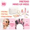 Lonico Wooden Makeup Toy Set for Girls Pretend Play Makeup Kit for Toddlers 3-5 with Eyeshadow/ Mascara/ Perfume/ Blush/ Mirror/ Bag, Birthday Gifts for Girls Toys Kids Aged 3 4 5 6 7 8 view 3