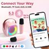 Two3Sevens Mini Karaoke Machine for Kids | Pre-Loaded 25 Kids Songs | Bluetooth Speaker, 2 Wireless Microphones | Ages 3, 4, 5, 6, 7+ Year Old Birthday Gift | Toy for Girls, Boys, Toddler view 3