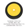 4pcs RC Front Rear Tire Set, RC Rubber Tires Plastic Wheels with 17mm Hex for 1/8 Off Road Car (Yellow view 3