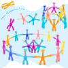 12 PCS Magnet Men Fidget Toys for Kids - Humanoid Magnetic People Toy Games, Cute Giraffe Fridge Office Magnets Educational Sensory Toys Fun Quiet Travel Toys Games for Classroom Boys(Opaque Style) view 2