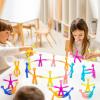 12 PCS Magnet Men Fidget Toys for Kids - Humanoid Magnetic People Toy Games, Cute Giraffe Fridge Office Magnets Educational Sensory Toys Fun Quiet Travel Toys Games for Classroom Boys(Opaque Style) view 4