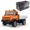 FunXylophy RC Truck, 1/16 Scale 2.4GHz 15KM/H Full-Scale RC Electric Brushed RWD Off-Road Truck Model with High-Intensity Headlights and Ultra Long Range (RTR Version/Orange) view 1