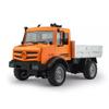 FunXylophy RC Truck, 1/16 Scale 2.4GHz 15KM/H Full-Scale RC Electric Brushed RWD Off-Road Truck Model with High-Intensity Headlights and Ultra Long Range (RTR Version/Orange) view 2
