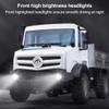 FunXylophy RC Truck, 1/16 Scale 2.4GHz 15KM/H Full-Scale RC Electric Brushed RWD Off-Road Truck Model with High-Intensity Headlights and Ultra Long Range (RTR Version/Orange) view 3
