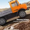 FunXylophy RC Truck, 1/16 Scale 2.4GHz 15KM/H Full-Scale RC Electric Brushed RWD Off-Road Truck Model with High-Intensity Headlights and Ultra Long Range (RTR Version/Orange) view 4
