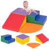 HONEY JOY Toddler Climbing Toys Indoor, 4-Piece Soft Climbing Foam Block Activity Play Structure, Gym Equipment for Child Development, Waterproof & Easy to Clean Climb and Crawl Playset, Gift (Red) view 1