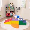 HONEY JOY Toddler Climbing Toys Indoor, 4-Piece Soft Climbing Foam Block Activity Play Structure, Gym Equipment for Child Development, Waterproof & Easy to Clean Climb and Crawl Playset, Gift (Red) view 2