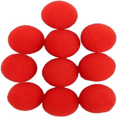 10pcs Red Soft Sponges Balls,Lightweight Mini Finger Sponges Ball,Magics Sponge Ball Close-Up Magics Props Sponge Toy Classical Comedy Trick Props, Kits and Accessories Novelty and Gag Toys (3.5cm)