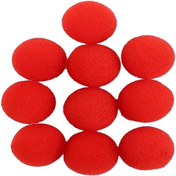 10pcs Red Soft Sponges Balls,Lightweight Mini Finger Sponges Ball,Magics Sponge Ball Close-Up Magics Props Sponge Toy Classical Comedy Trick Props, Kits and Accessories Novelty and Gag Toys (3.5cm)
