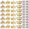 SENONAPO 50 Pcs Foam Crowns Kids Princess Tiaras Crowns Bulk with 2 Styles DIY Diamond Sticker Making Kits for Kids Birthday Party Supplies view 1