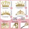 SENONAPO 50 Pcs Foam Crowns Kids Princess Tiaras Crowns Bulk with 2 Styles DIY Diamond Sticker Making Kits for Kids Birthday Party Supplies view 2