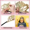 SENONAPO 50 Pcs Foam Crowns Kids Princess Tiaras Crowns Bulk with 2 Styles DIY Diamond Sticker Making Kits for Kids Birthday Party Supplies view 3