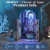 MiniCity Book Nook Kit - DIY Miniature House Kit for Adults, Teens and Beginners, Dollhouse Booknook Library Tiny House Bookshelf Decor, Gifts for Family, Friends (Throne of Aqua) view 2
