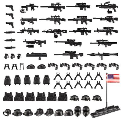 HIMIRICH Military Weapon Pack Kit Toys, 83 PCS U.S. Special Forces Weapons Guns ToysKids Gun Weapon Building Block Compatible with Major Brands