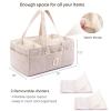 SFYBYHEART Initial Personalized Diaper Caddy Organizer, Baby Storage Basket for Diapers and Wipes, Shower Gift, Nursery Organizer, Portable Baby Storage view 2
