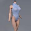 Panchitalk 1/6 Sacle Female Bodysuit Sleeveless Zipper Jumpsuit Clothing for 12" Action Figure Body Doll Clothes(Light Blue) view 1