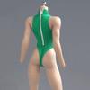 Panchitalk 1/6 Sacle Female Bodysuit Sleeveless Zipper Jumpsuit Clothing for 12" Action Figure Body Doll Clothes(Light Blue) view 3