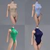 Panchitalk 1/6 Sacle Female Bodysuit Sleeveless Zipper Jumpsuit Clothing for 12" Action Figure Body Doll Clothes(Light Blue) view 4
