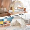 Bed Tents Canopy BedPrivacy Dream Tent for Cozy Indoor Sleeping, Light-Reducing,and Breathable, with 4 Doors Floor Tent BedAvailable in Twin, Full, and Queen Sizes (Gray, Twin) view 4