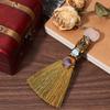 GORGECRAFT Natural Rose Quartz Magic Sweeper Mini Broom Halloween Decorations Faux Amethyst Crystal Witches Broomstick Witches Accessory for Costume Cosplay Party Cleaning Bedroom Office Home Decor view 4
