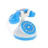 UPKOCH Retro Phone Toy - Classical Pretend Play Telephone with Interactive Dial for Kids 3+ | Blue Plastic Role Play Prop for Preschool Learning & Travel (4.13in) view 1