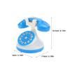 UPKOCH Retro Phone Toy - Classical Pretend Play Telephone with Interactive Dial for Kids 3+ | Blue Plastic Role Play Prop for Preschool Learning & Travel (4.13in) view 2