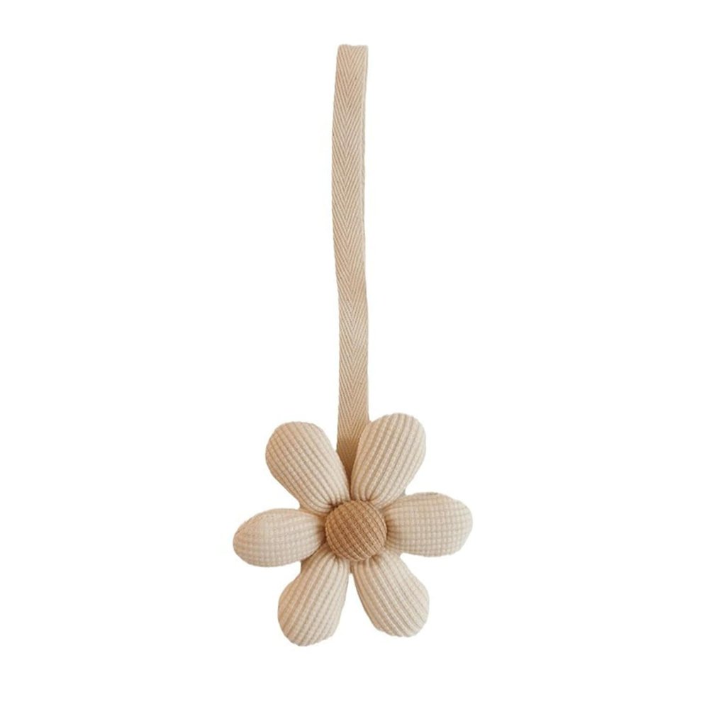 1Pc White Stylish Flower Pacifier Pendant Pacifier Holder Ornament,Soft Cloth Leash and Keep Your Secure Fashionable Gift,Teethers and Teething Relief, Accessories