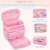 Carrying Case Compatible with Little Tikes Story Dream Machine Books Starter Set, Toy Storage Bag with Handle and Shoulder Strap for Storybook, Character, Accessories, Pink, Bag Only, Patented Design view 2